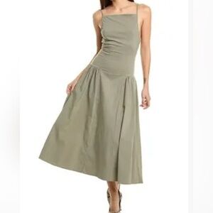 Weworewhat flare panel midi size 4